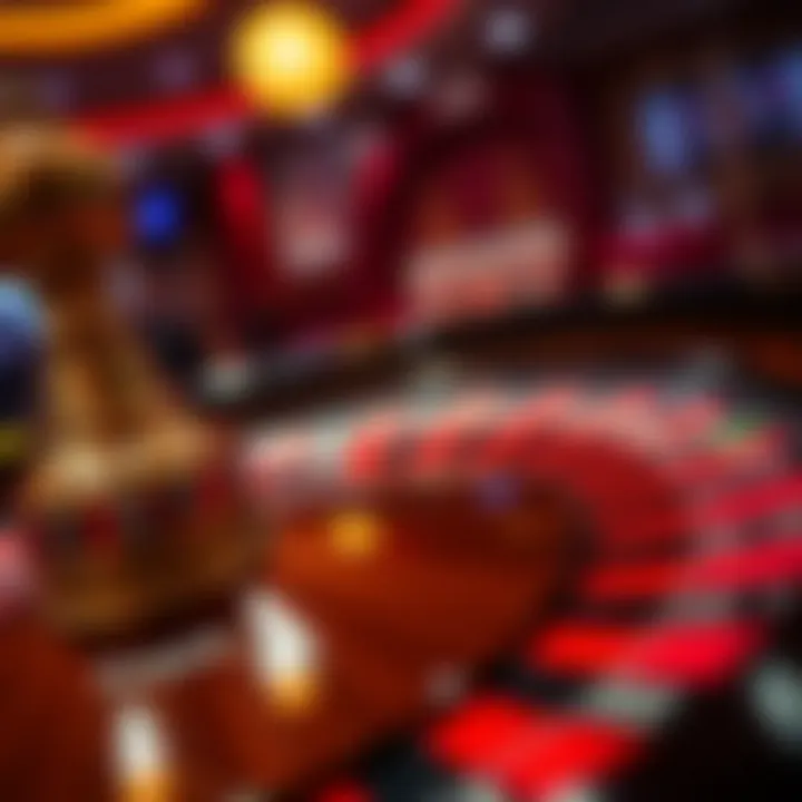 Roulette Wheel in Action Close-up of a roulette wheel in action, showcasing bets being placed