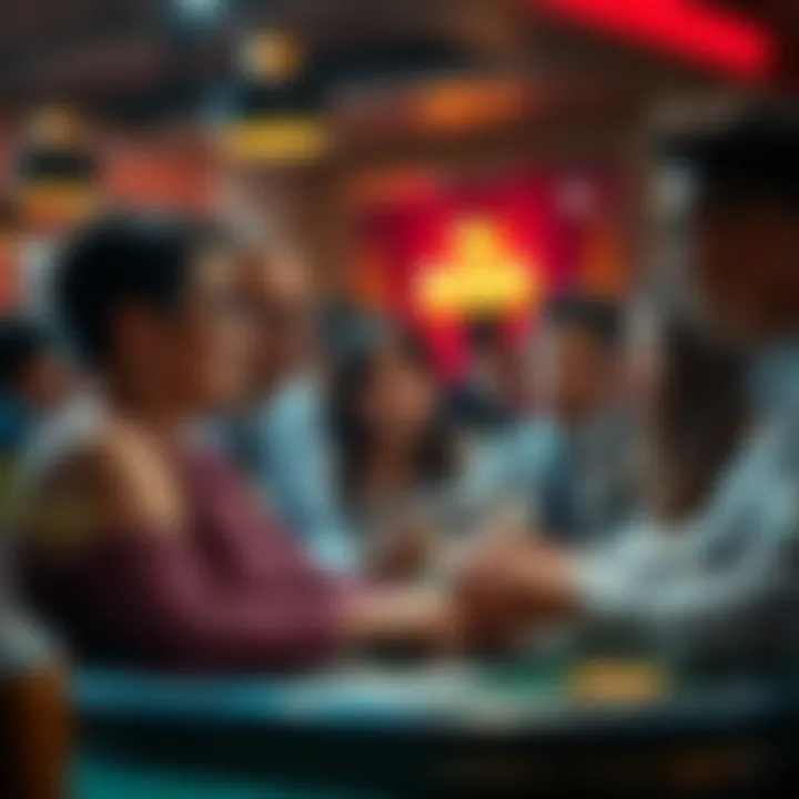 Dynamic interaction between users in a virtual casino community