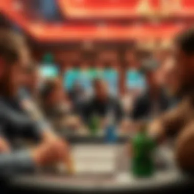 Strategic betting tips being discussed among players in a lively setting