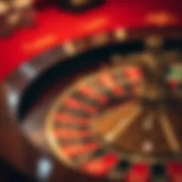 American Roulette wheel with numbers and colors