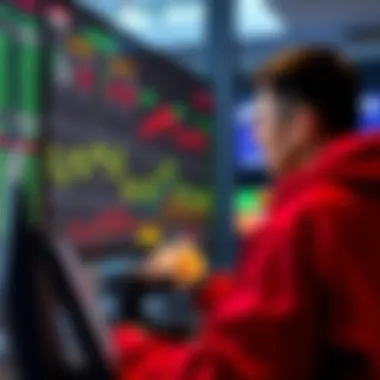 Statistics Analysis for Successful Betting Analyzing betting statistics on a digital screen