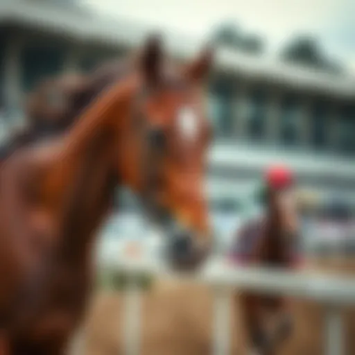 Thoroughbred horse racing at the track