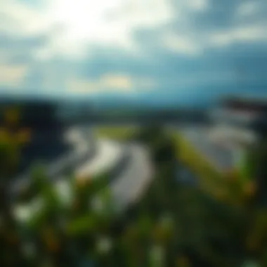 Spectacular view of the Circuit Gilles Villeneuve during the Canadian Grand Prix