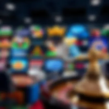 Comparing Platforms for Free Casino Experiences A collage of various platforms offering free casino games.