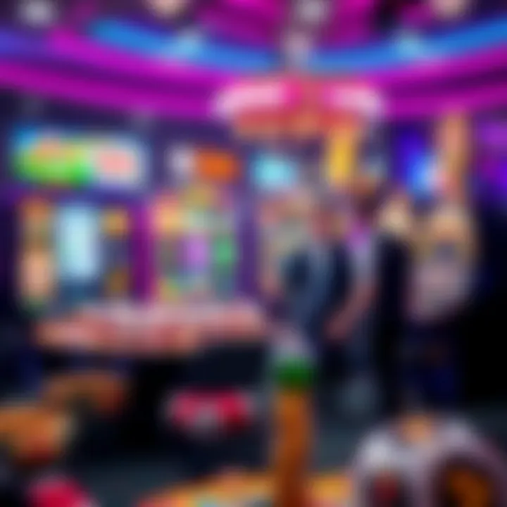 Colorful array of casino game icons