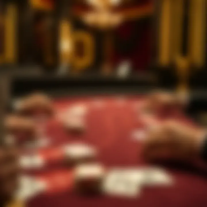 Strategic Play at the Blackjack Table A blackjack table showcasing cards and strategies