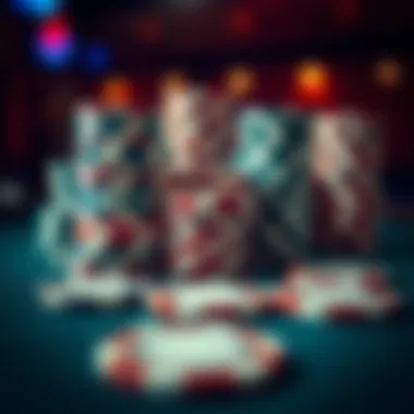 The Allure of Poker Chips Close-up of poker chips stacked on a table