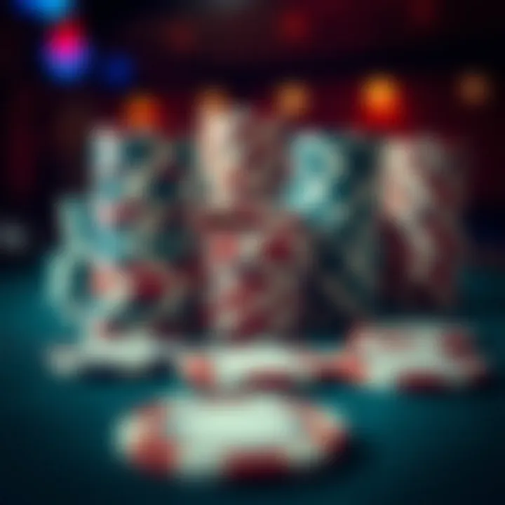 The Allure of Poker Chips Close-up of poker chips stacked on a table