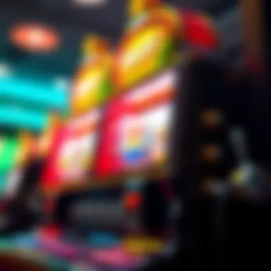 A vibrant slot machine showcasing various symbols