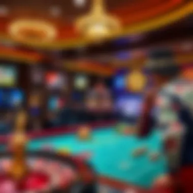An array of popular casino games displayed on a vibrant gaming table