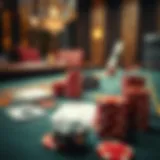 Chips and Cards on a Casino Table