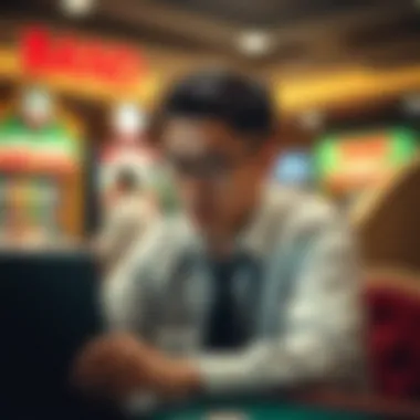 Visual representation of user experience in online gambling