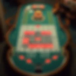 Diagram illustrating the structure of a casino table layout