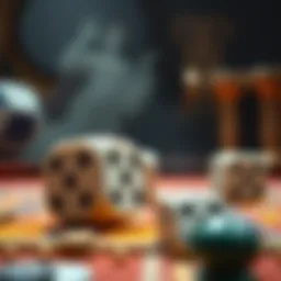 Historical depiction of dice usage in ancient civilizations
