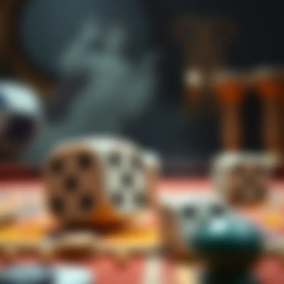 Historical depiction of dice usage in ancient civilizations