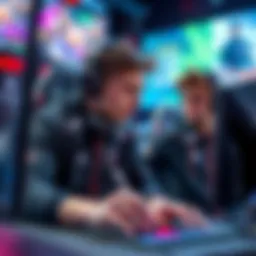 Dynamic eSports gaming scene showcasing players in action