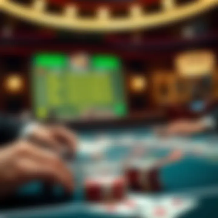 Visual representation of the strategic elements in blackjack gameplay