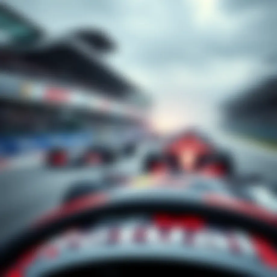 Exciting F1 race scene showcasing cars in action