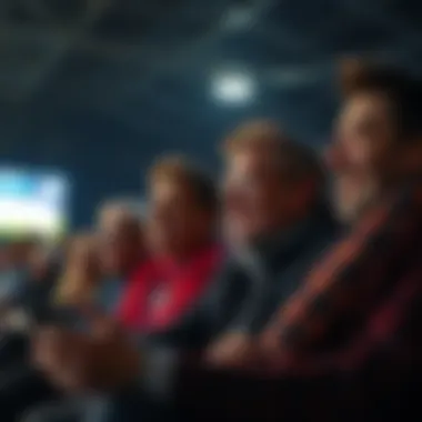 Football fans enjoying a live match through a digital platform