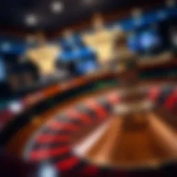 A captivating roulette wheel in motion