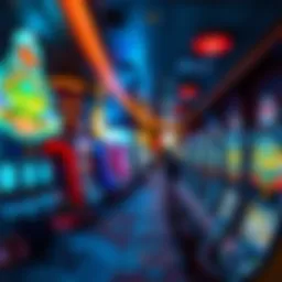 Vibrant casino environment showcasing slot machines