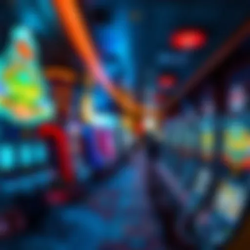Vibrant casino environment showcasing slot machines