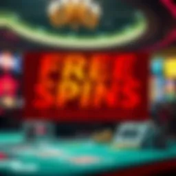 Exciting promotional banner for free spins in online casinos