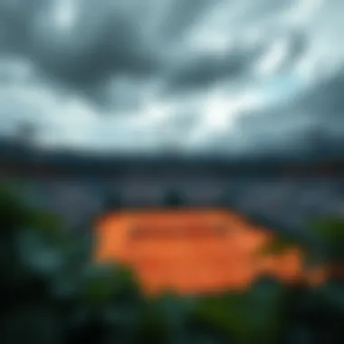 The Iconic French Open Tennis Court Tennis court during the French Open