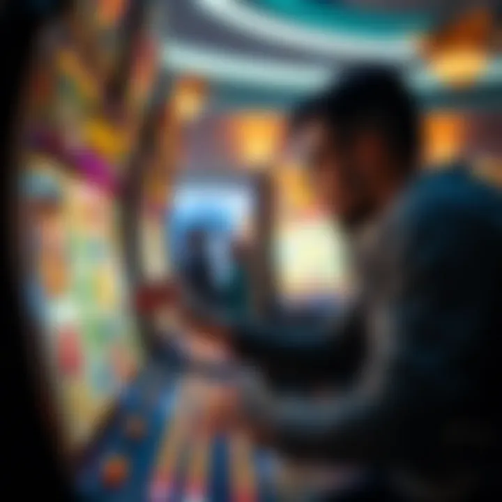 User Experience in Egyptian Slot Gaming A player engaging with a slot machine featuring Egyptian motifs