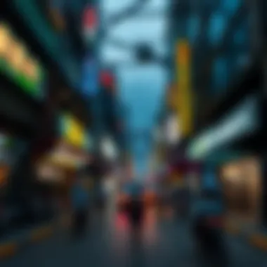 Economic activity in Houston with bustling businesses