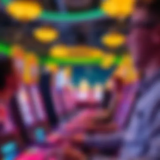 A vibrant scene of Keno Live gameplay showcasing excitement and engagement.