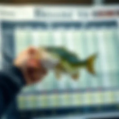 Strategic betting chart for successful bass fishing