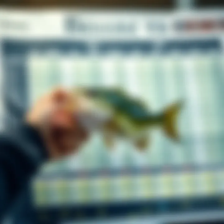 Strategic betting chart for successful bass fishing