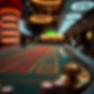 Detailed View of the Gaming Table Close-up of Lightning Baccarat table