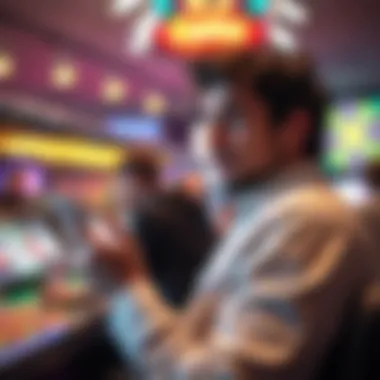 Visual representation of mobile casino app functionality