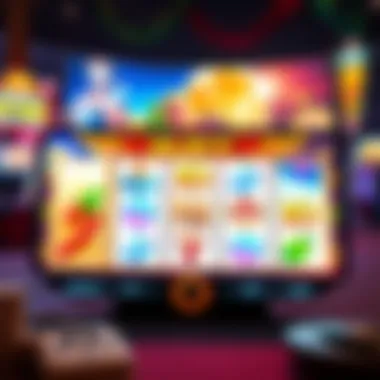 Diverse mobile slot game interface showcasing vibrant graphics and themes