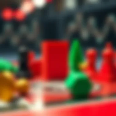 Monopoly Symbols and Data Analysis Concepts Iconic symbols representing Monopoly and data analysis concepts