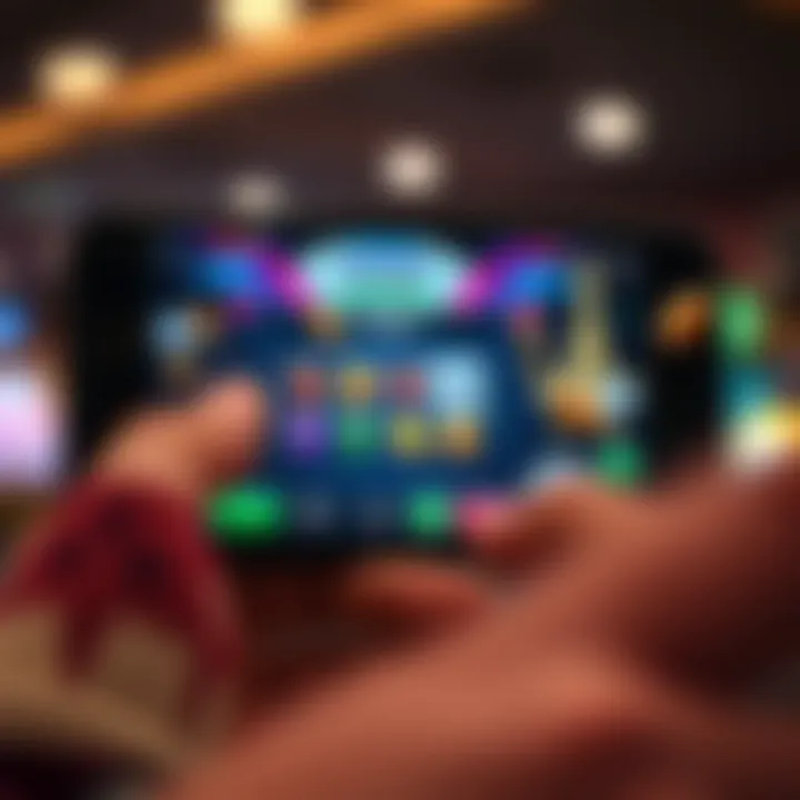 An immersive gaming experience on a mobile device featuring NetEnt slots