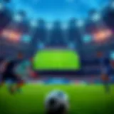 Global Football Streaming Experience Captivating view of an international football match being streamed online
