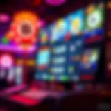 A digital representation of an online bingo platform showcasing vibrant graphics and user interface.