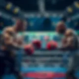 A digital platform showcasing boxing betting options