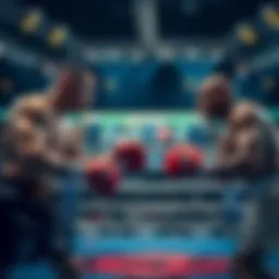 A digital platform showcasing boxing betting options