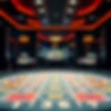 A virtual casino environment showcasing various gaming tables