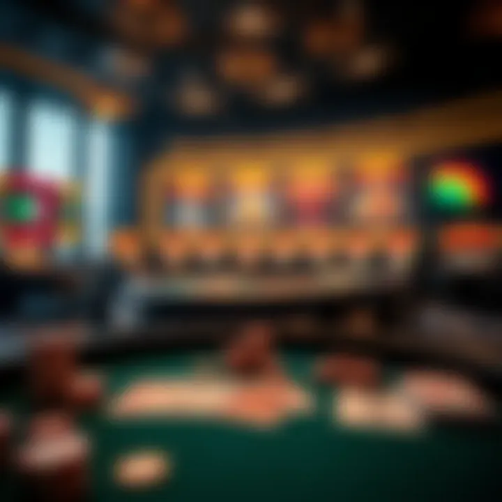 A strategic layout of various card games in an online casino