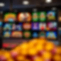 A variety of online casino games displayed on a computer screen