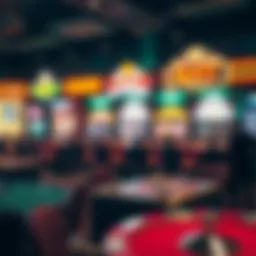 A digital representation of various online gambling games