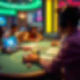 Engaging online poker table with vibrant graphics