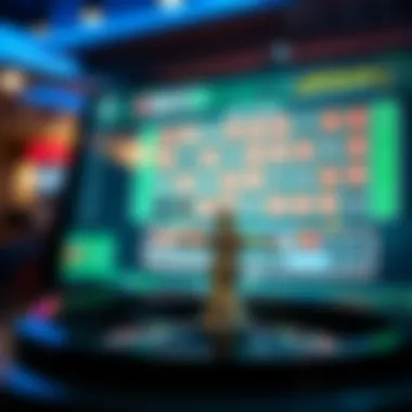 A digital interface showcasing an online roulette platform