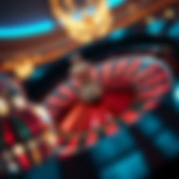 An elegant roulette wheel with vibrant colors