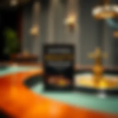 A strategic guide displayed next to a roulette table